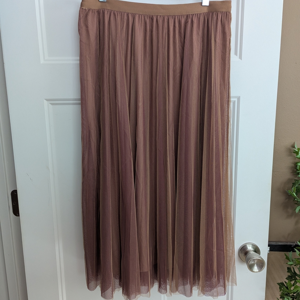 Brand New Hem & Thread Brown/Purple Midi Skirt. Size Medium. Boho. Fairycore.